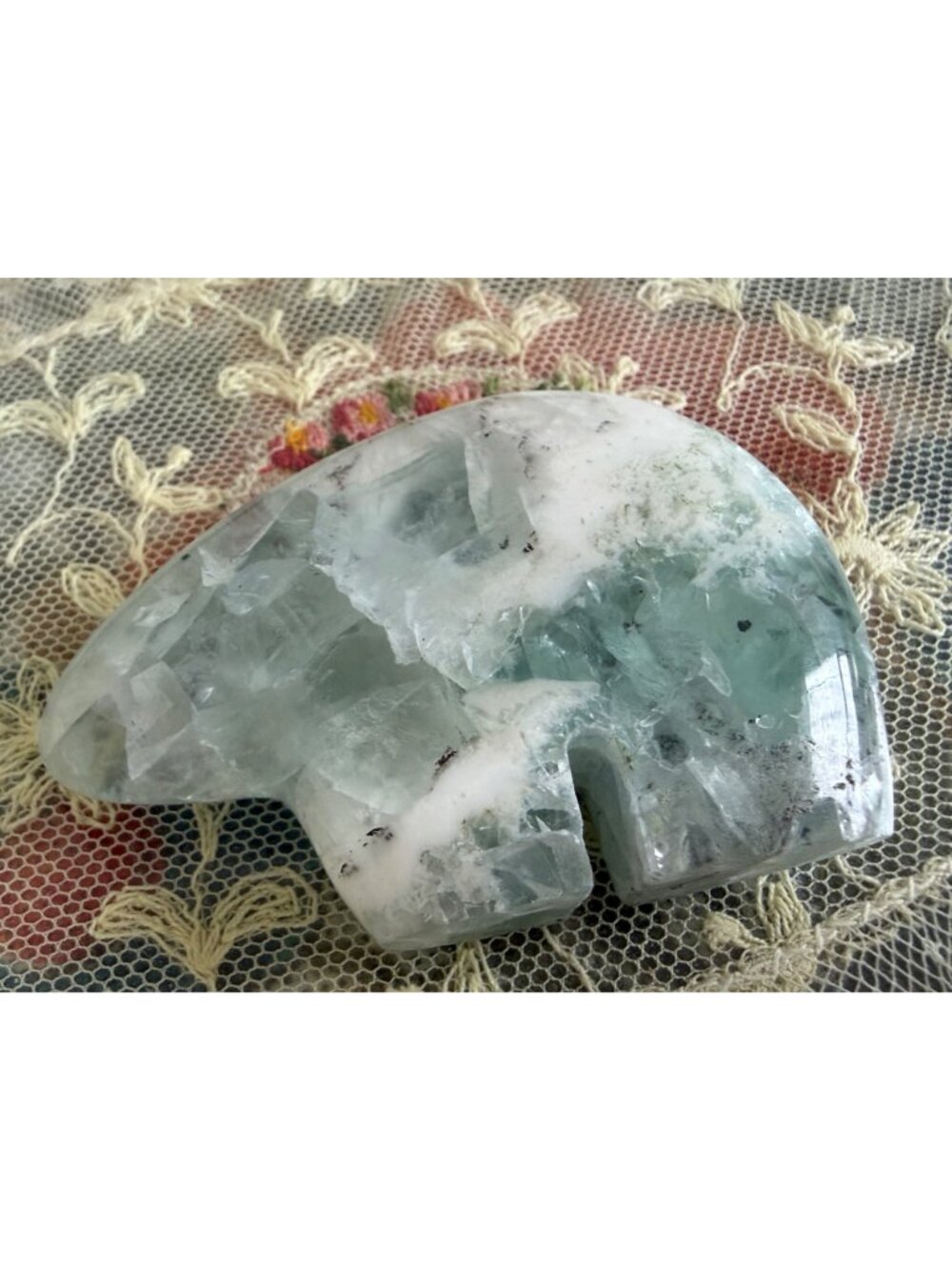 Vintage Green Flourite Southwestern Bear 2.5x2" - Picture 10 of 12